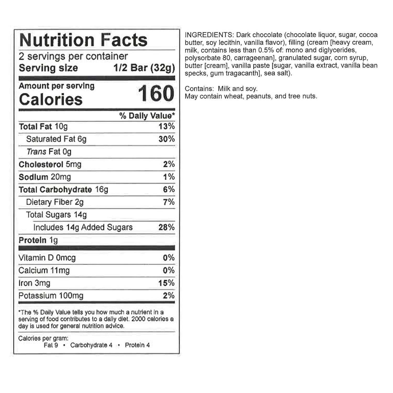 Candy Bar - Dark Chocolate - Natural Seaside Caramel