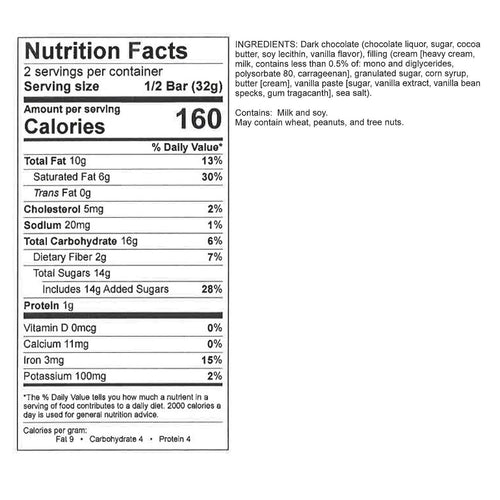 Candy Bar - Dark Chocolate - Natural Seaside Caramel