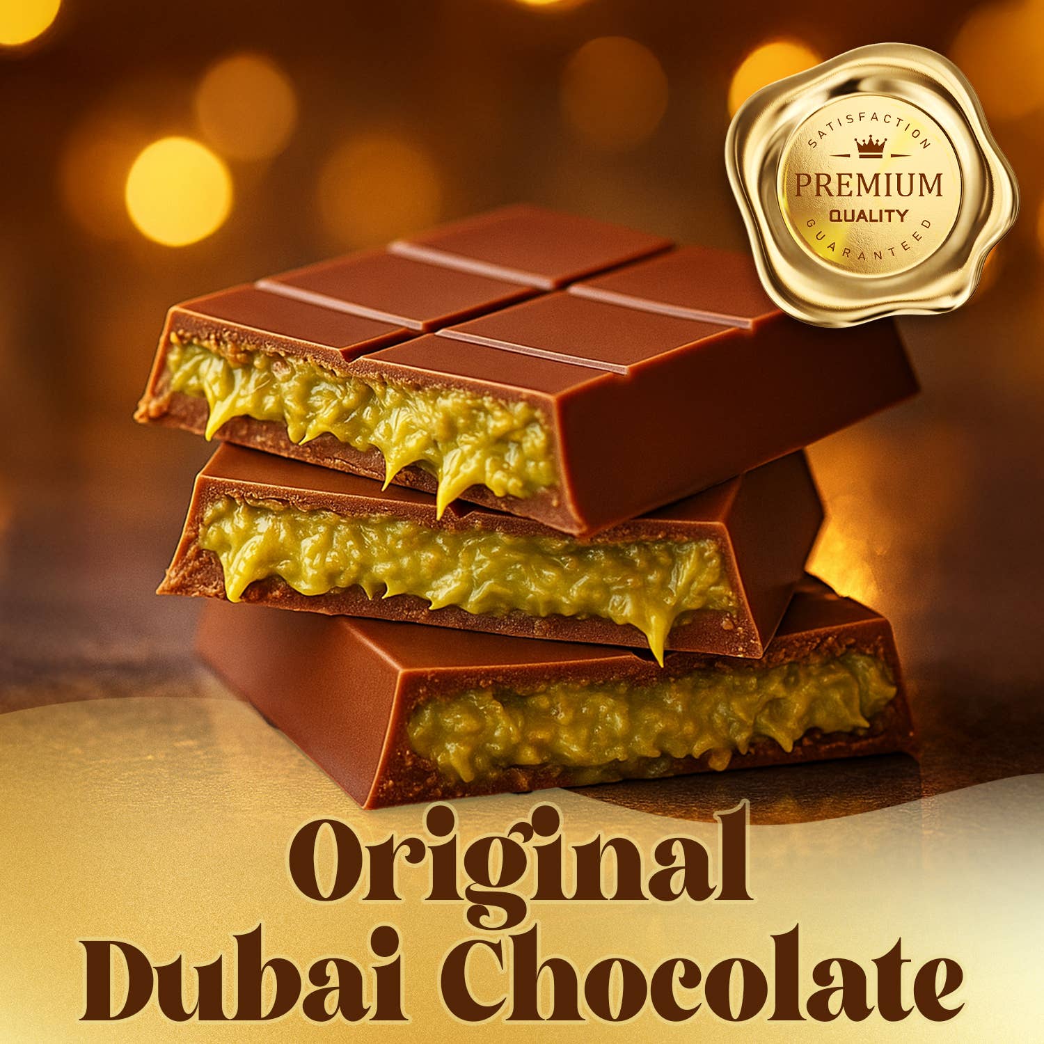 Dubai Chocolate Pistachio Bar 7 oz  - Gift-Ready Package