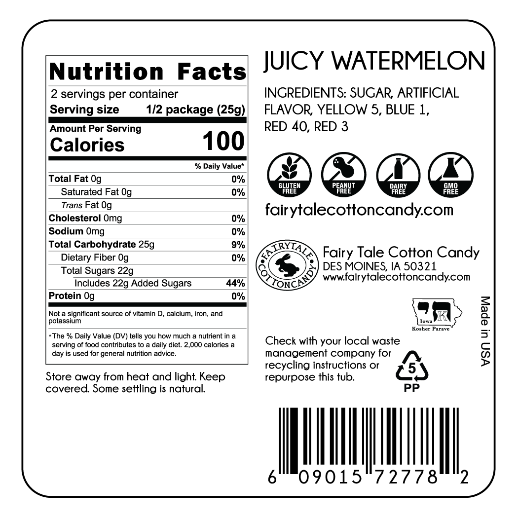 Juicy Watermelon Cotton Candy
