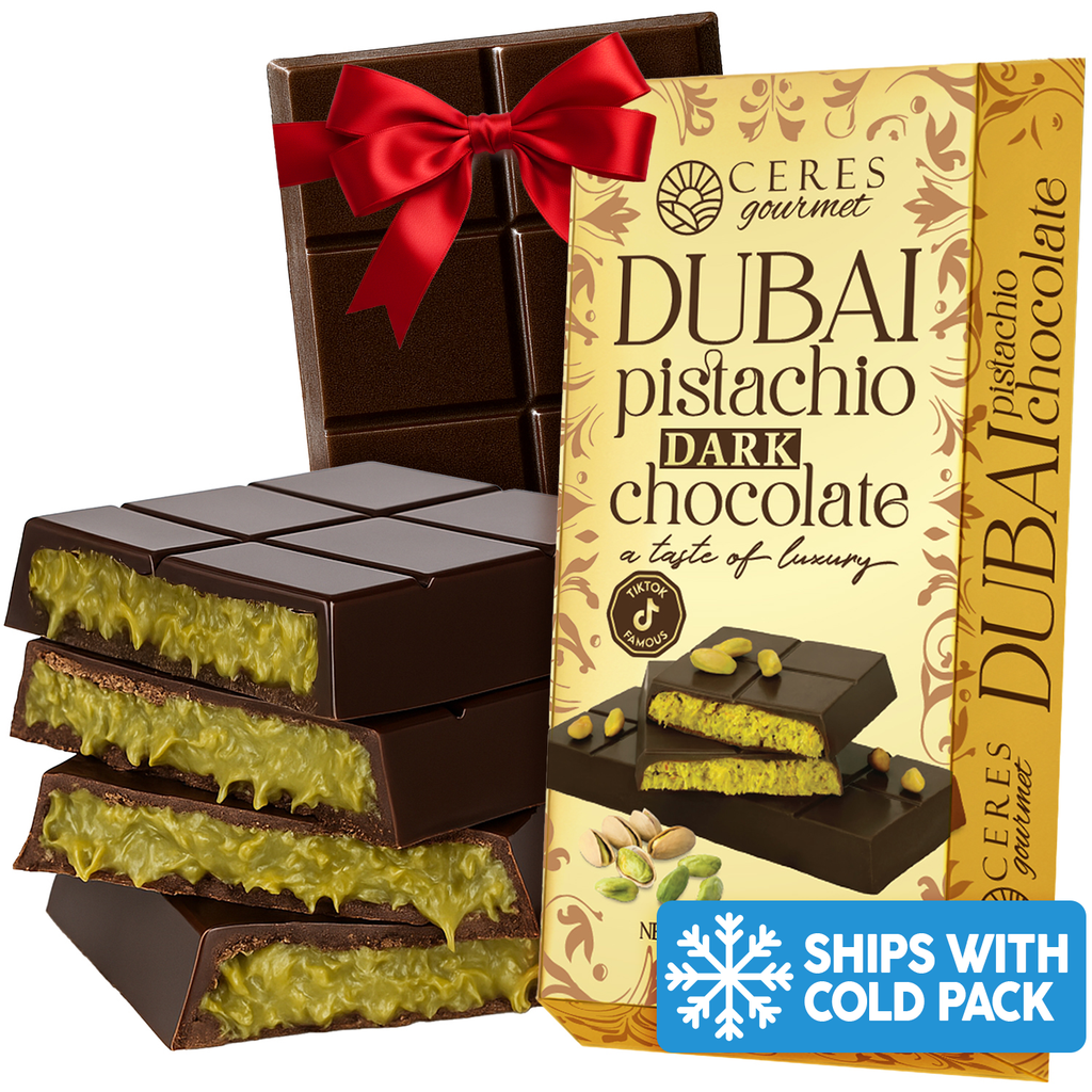 Dark Dubai Chocolate Pistachio Bar & Gift-Ready Pack 7 oz