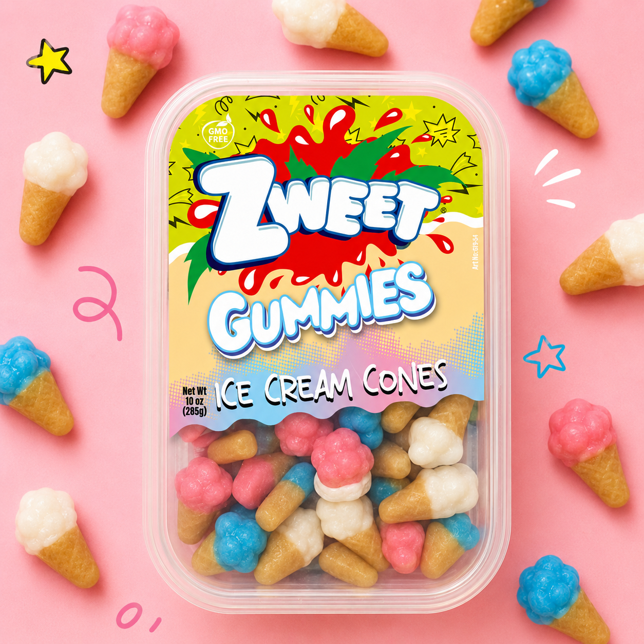 Gummy Ice Cream  | Zweet  | With Tongs for Sharing