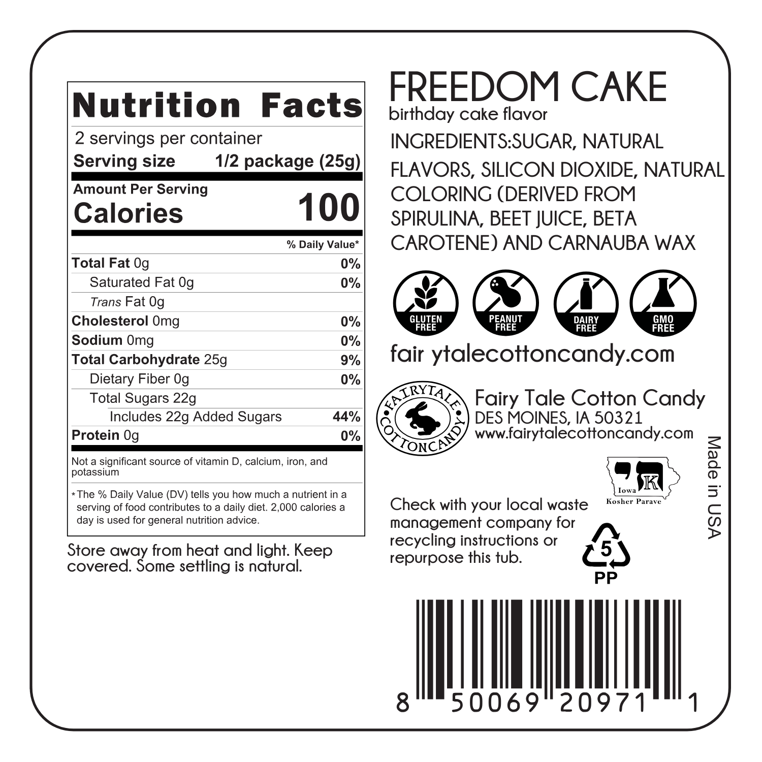 Freedom Cake Cotton Candy