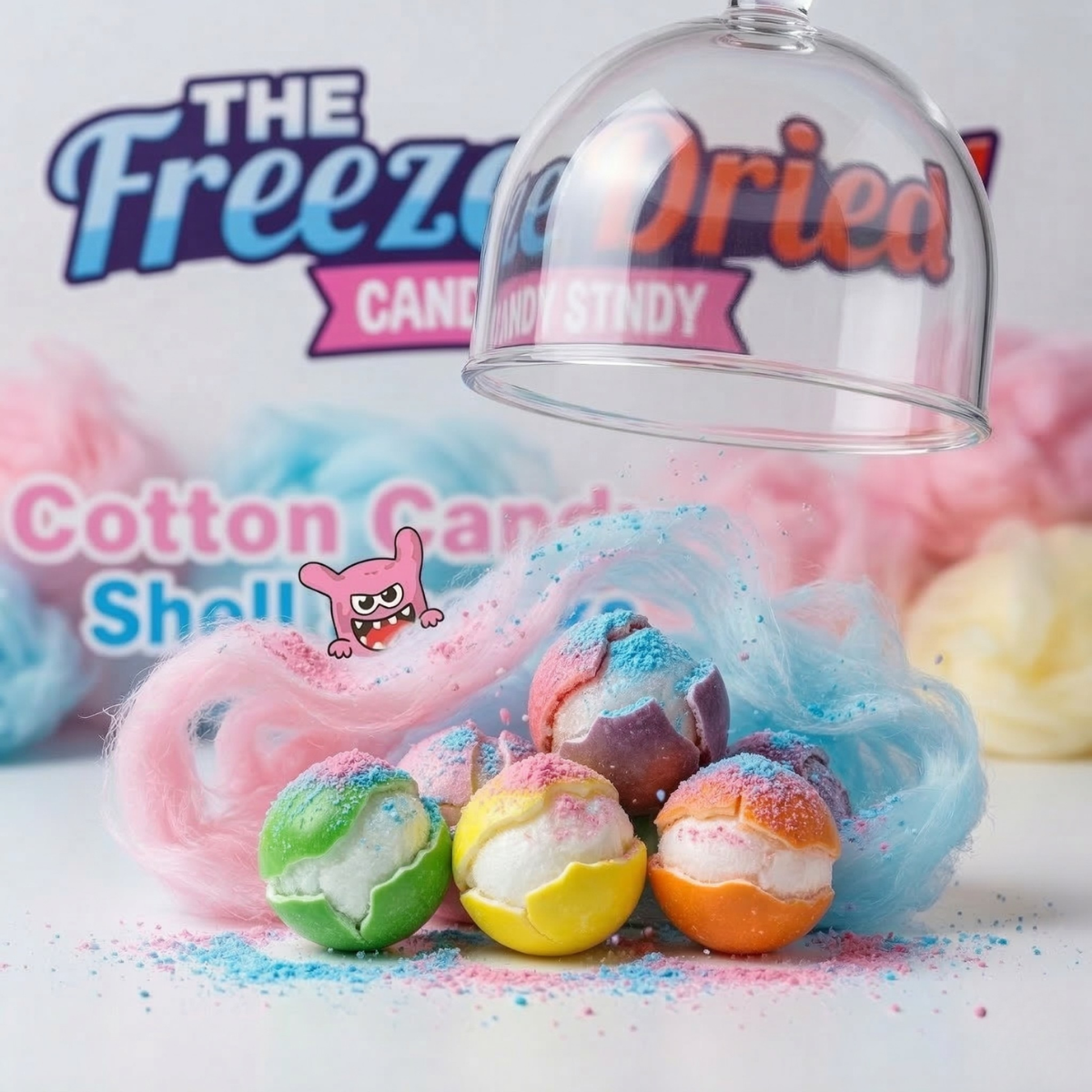 Cotton Candy Shell Shocks - Freeze Dried Cotton Candy
