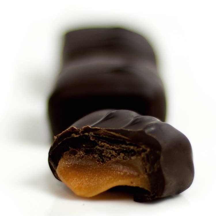 Slow-Cooked Caramel Dark Chocolates