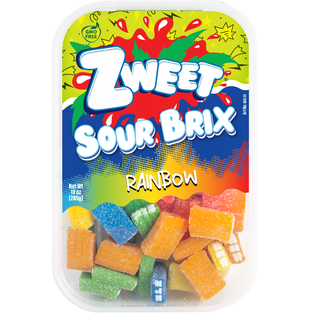 Sour Rainbow Brix | Zweet | With Tongs for Sharing