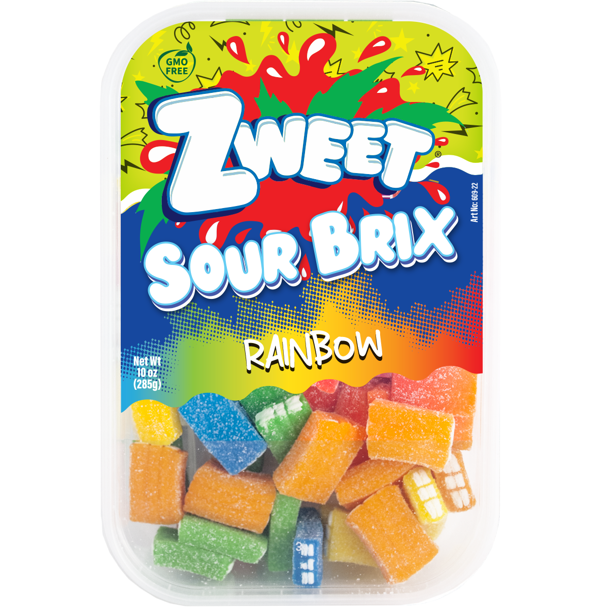 Sour Rainbow Brix | Zweet | With Tongs for Sharing
