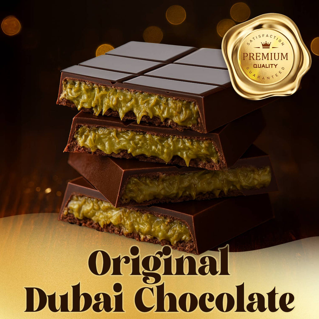 Dark Dubai Chocolate Pistachio Bar & Gift-Ready Pack 7 oz