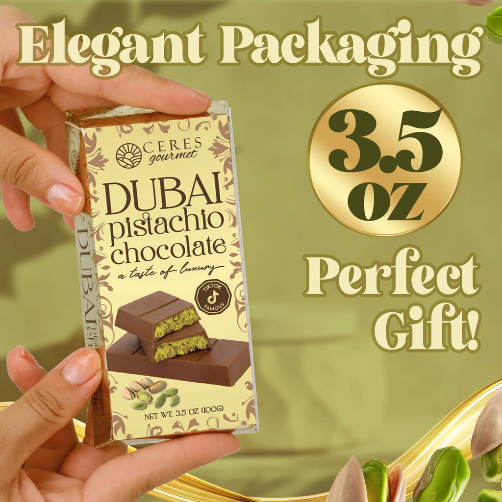 Milk Dubai Chocolate Bar Pistachio & Gift-Ready Pack 3.5 oz