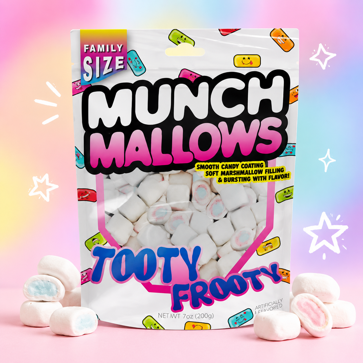 Viral Munch Mallows - Marshmallow Candy - Tooty Frooty