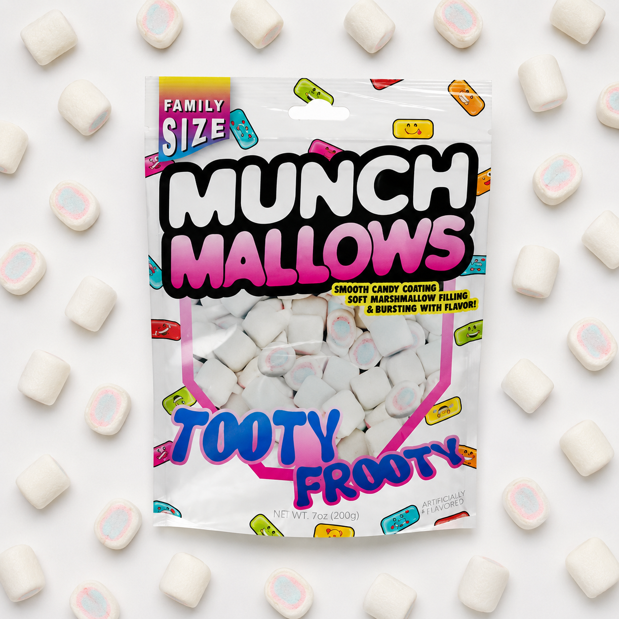 Viral Munch Mallows - Marshmallow Candy - Tooty Frooty