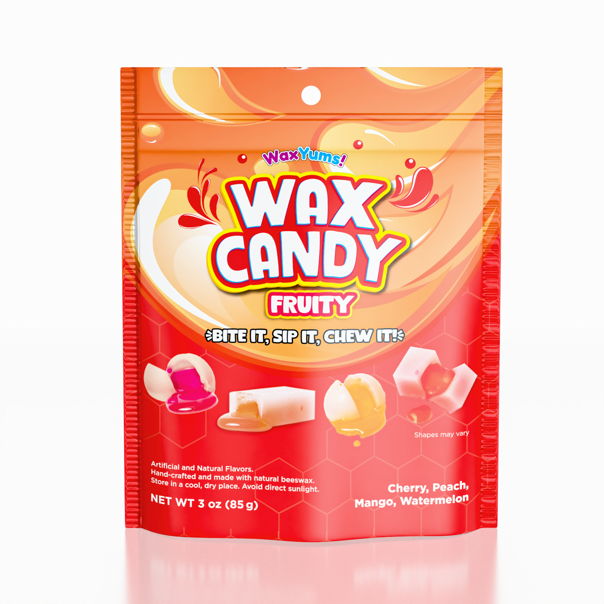 WaxYums! Chewy Gushing Fruity Wax Candy Bag