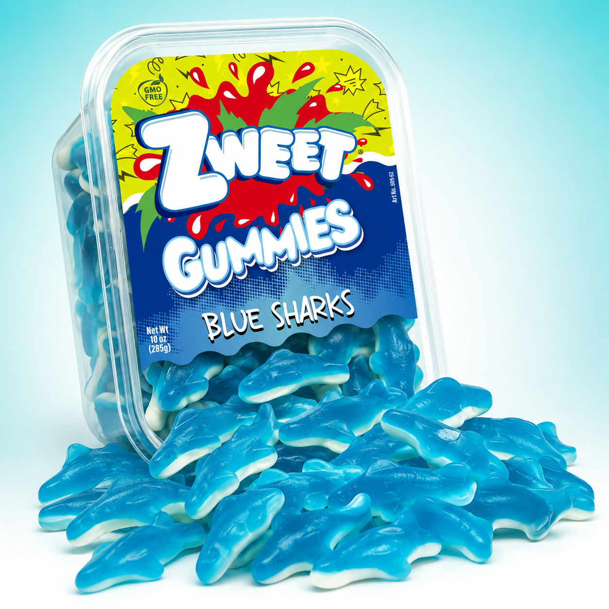 Gummy Blue Sharks | Zweet | With Tongs for Sharing