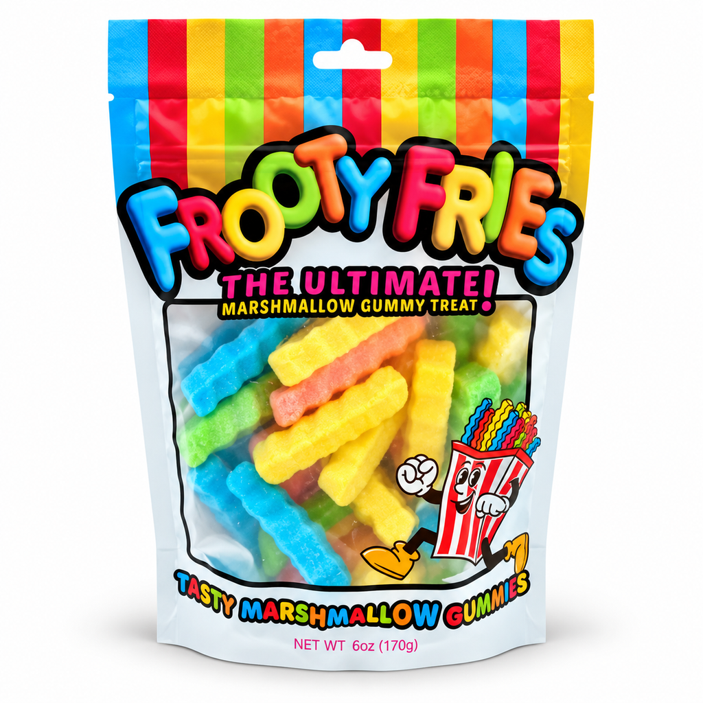 Frooty Fries Marshmallow Gummy Candy – Colorful Fry-Shaped Treats
