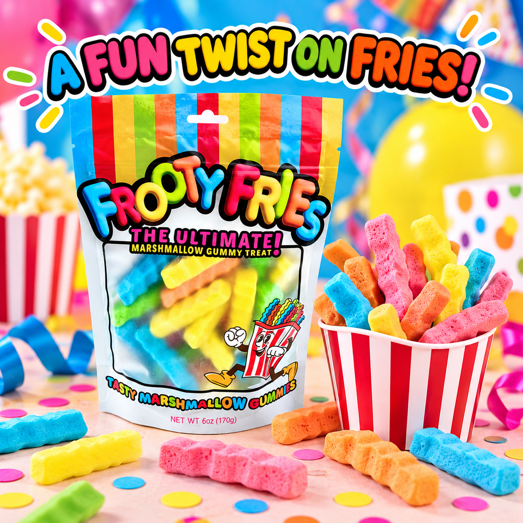 Frooty Fries Marshmallow Gummy Candy – Colorful Fry-Shaped Treats