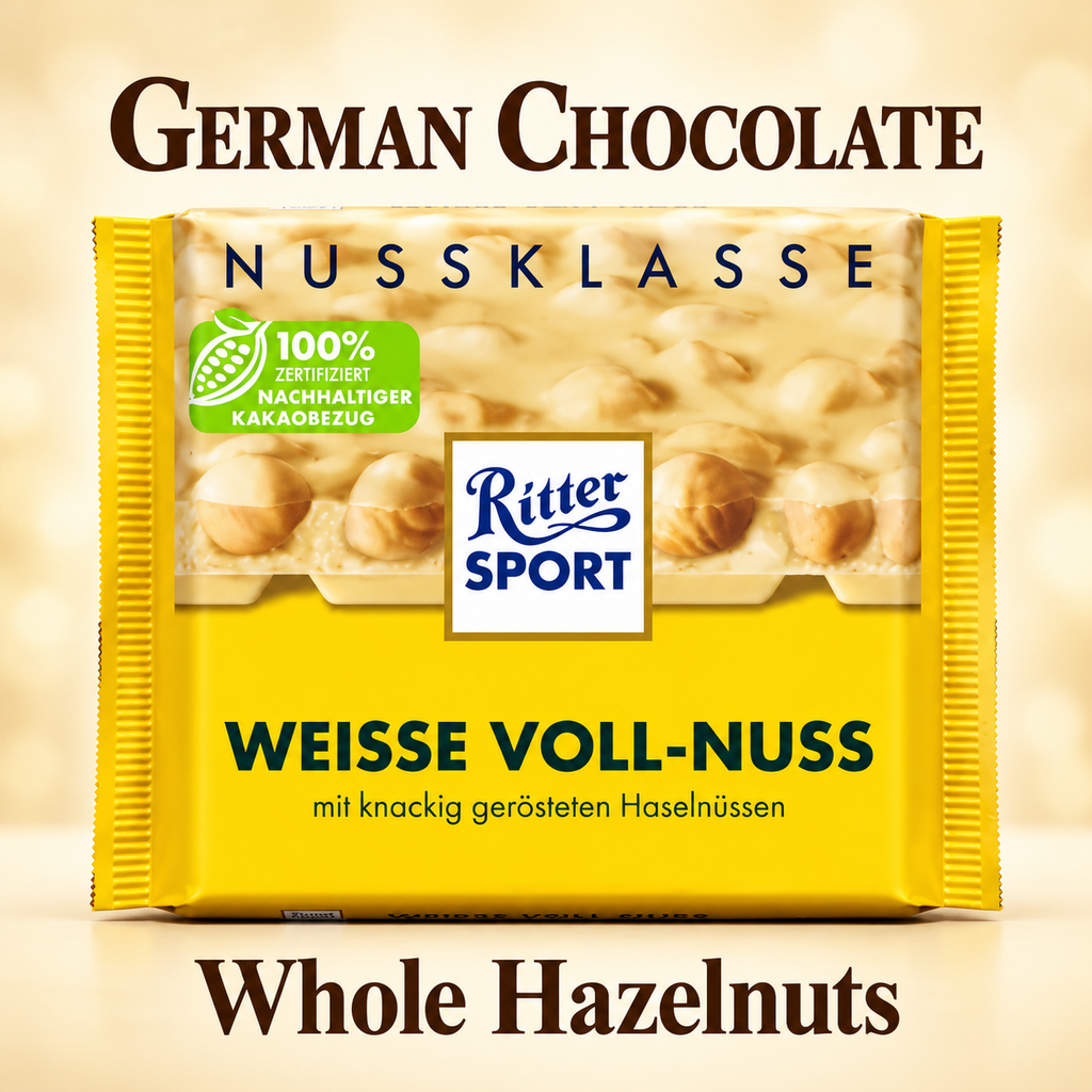 Ritter Sport White Whole Hazelnuts 100g (Germany)