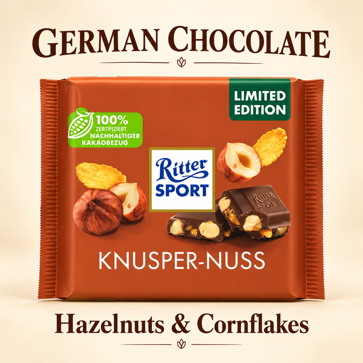 Ritter Sport Milk Hazelnuts w/ Corn Flakes (Germany)
