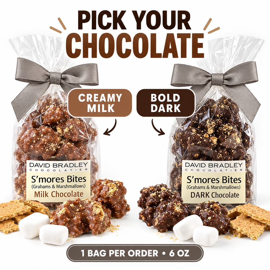 S’mores Bites - Milk or Dark Chocolate | Marshmallow & Graham Cracker Candy