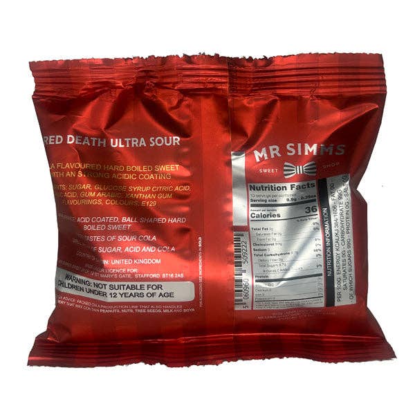 Mr. Simms Sweet Red Death Ultra Sour (100g) Imported From England