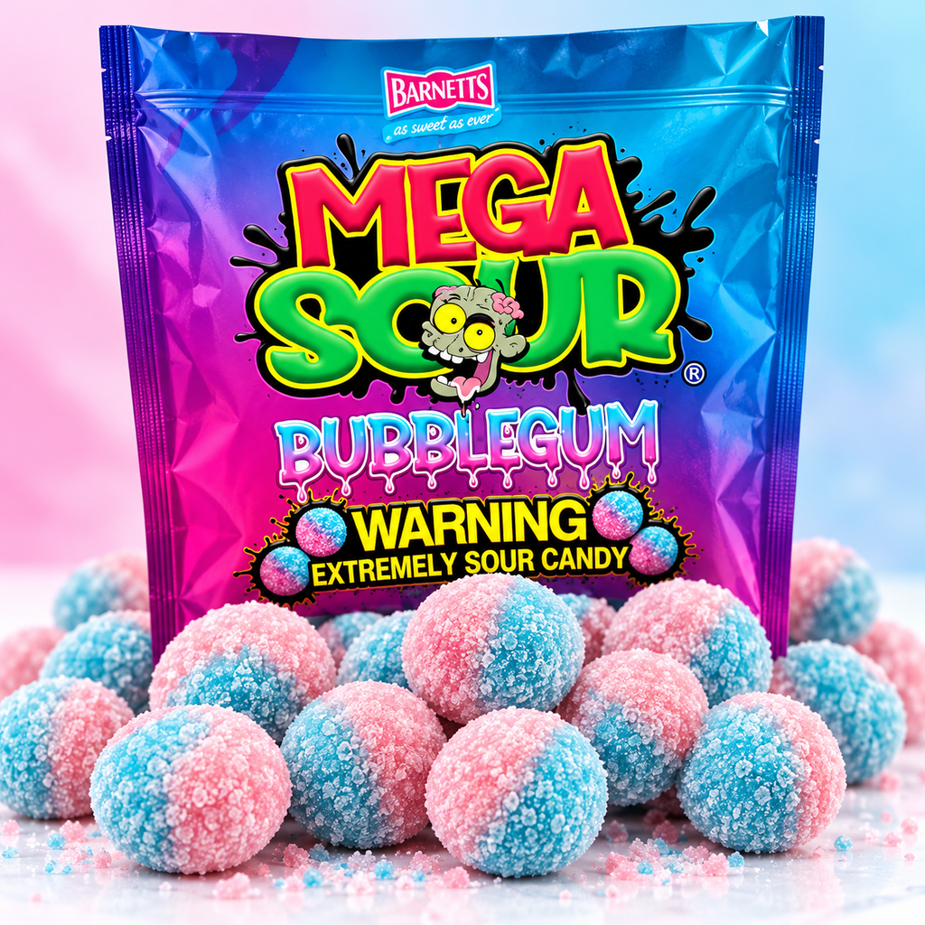 Mega Sour Bubblegum Hard Candy