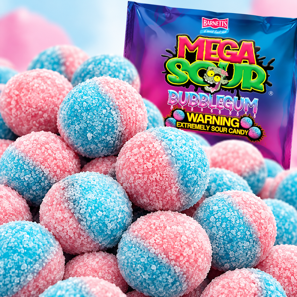 Mega Sour Bubblegum Hard Candy