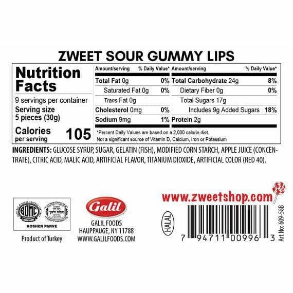Neon Gummy Sour Worms | Zweet | With Tongs for Sharing