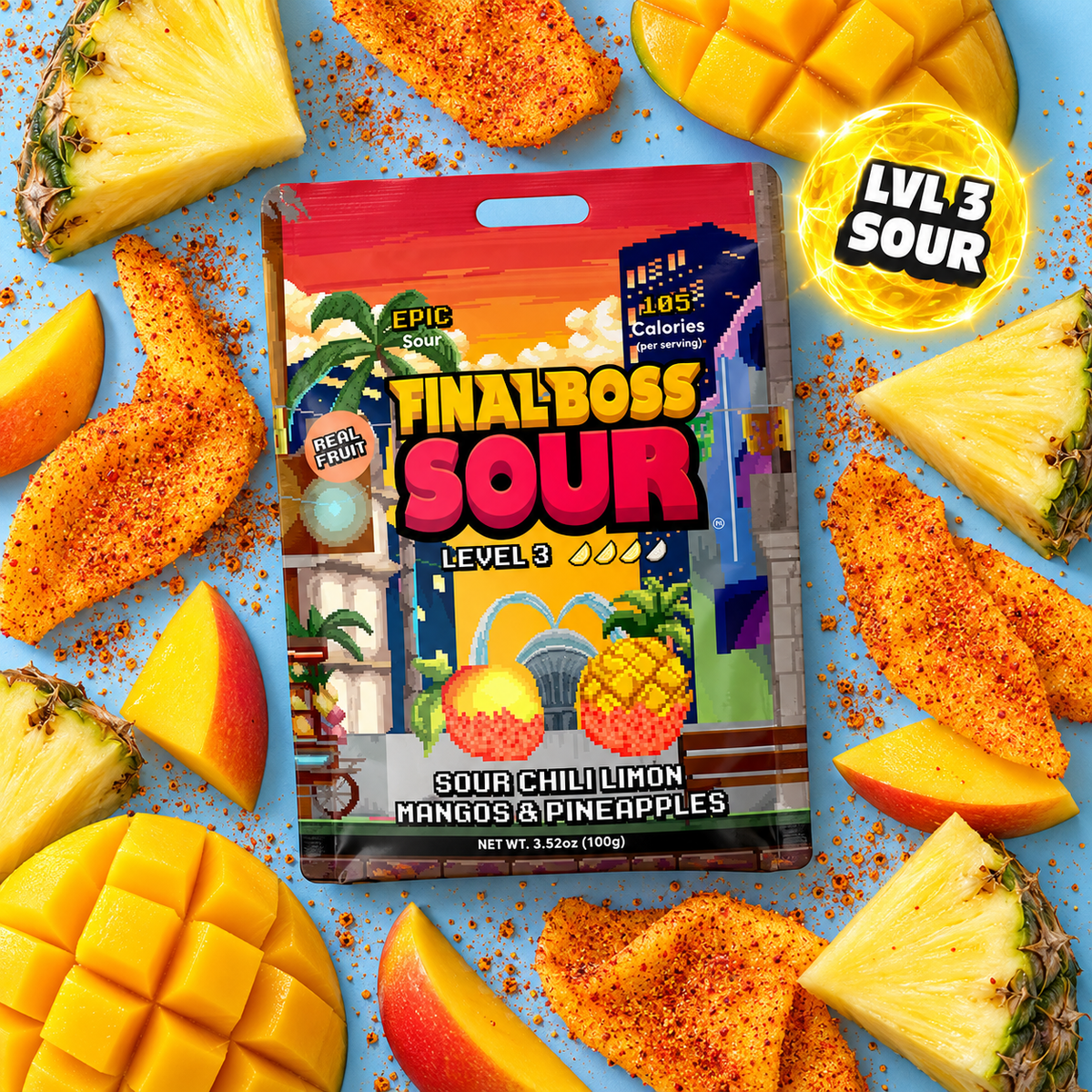 Level 3 Chili Limón Mangoes & Pineapples (4-Pack)