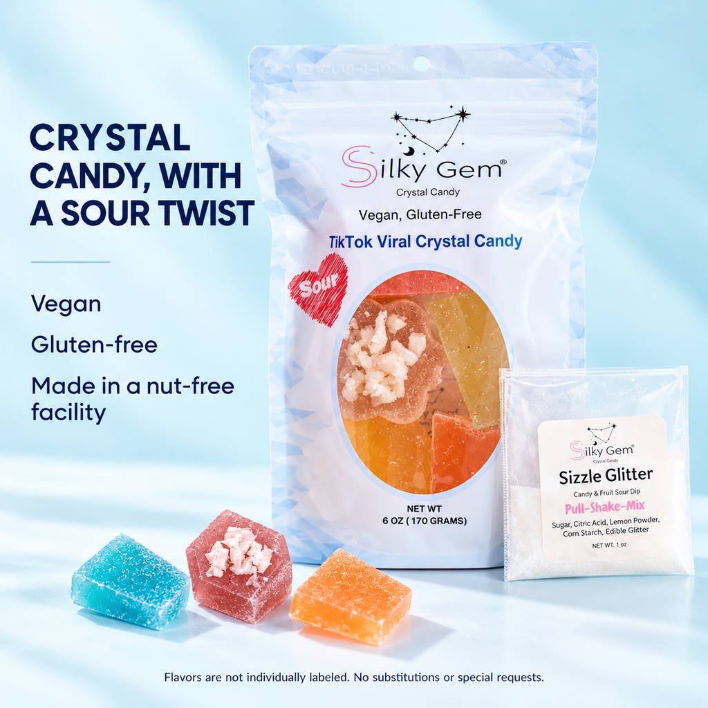 Silky Gem Crystal Candy Sour Bites 6oz