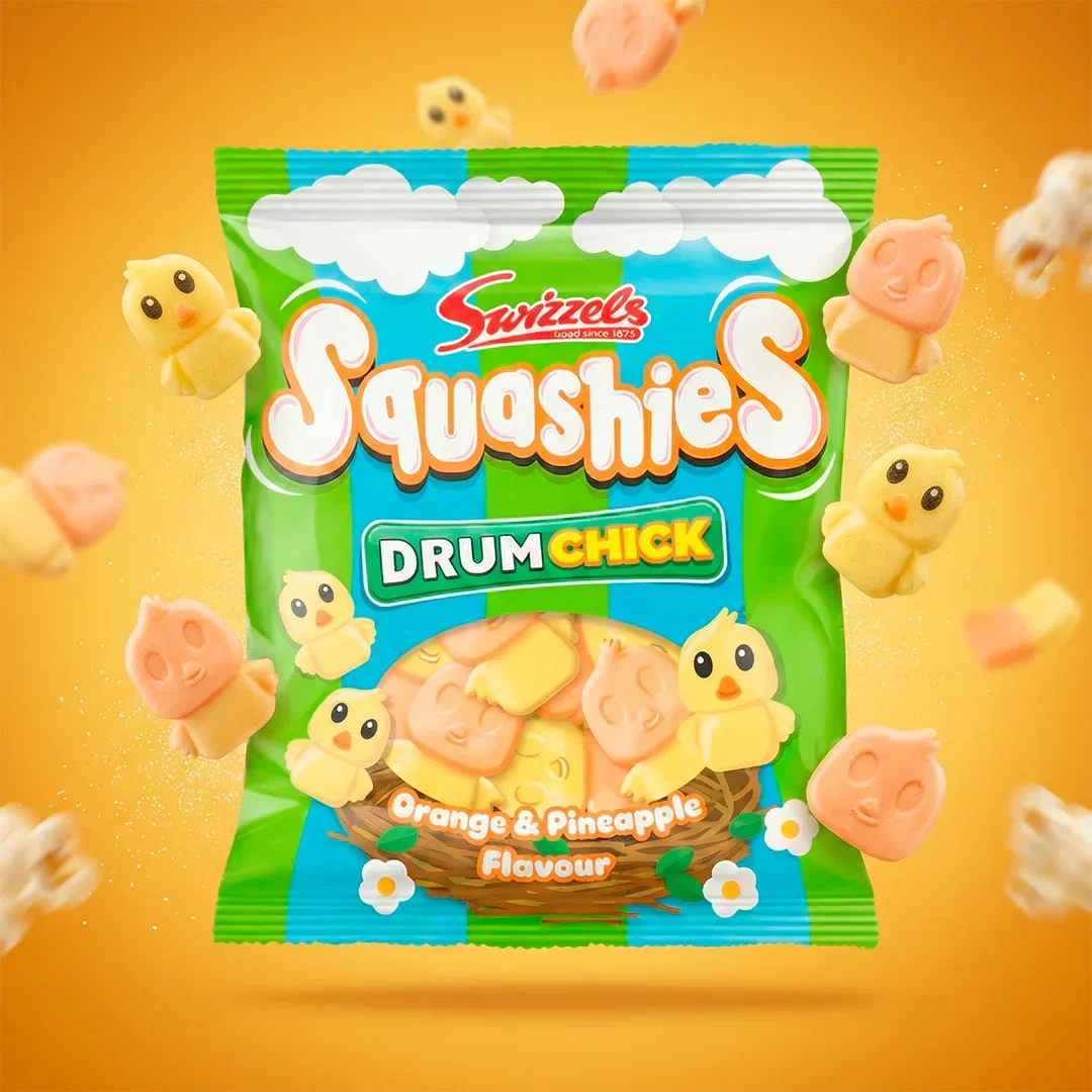 Swizzels Squashie Drum Chick Limited Edition Orange Pineapple