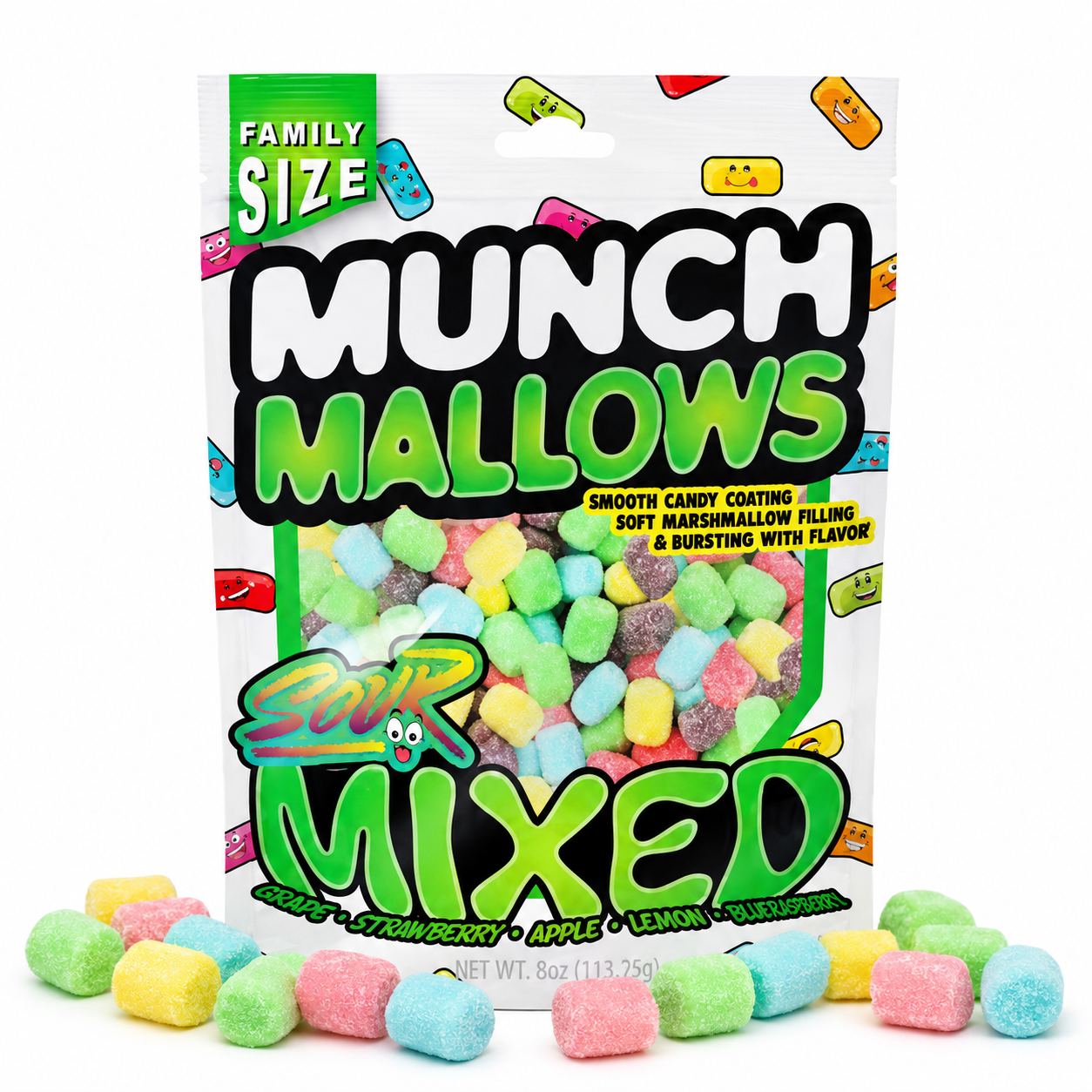 Viral Munch Mallows - Marshmallow Candy - Sour Mixed