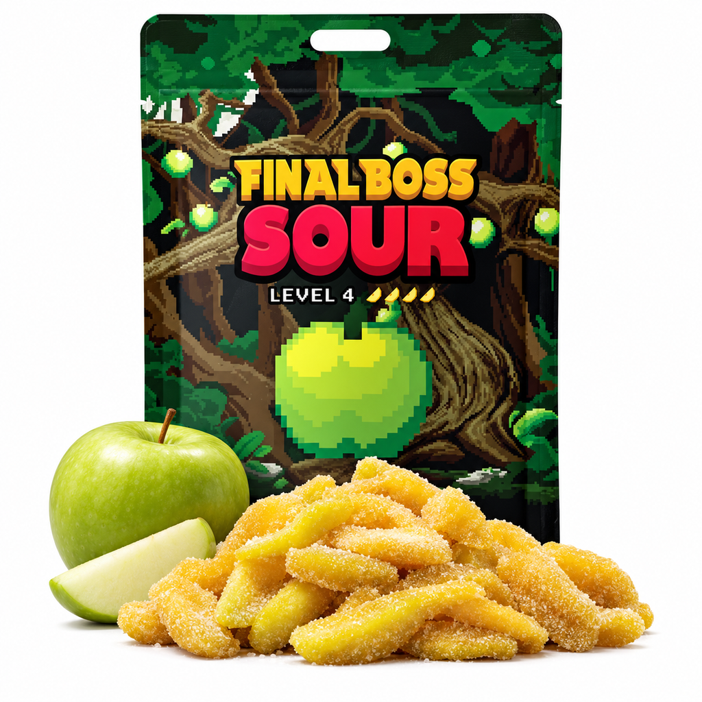 Level 4 Sour Green Apple (4-Pack) - Real Dried Fruit Candy