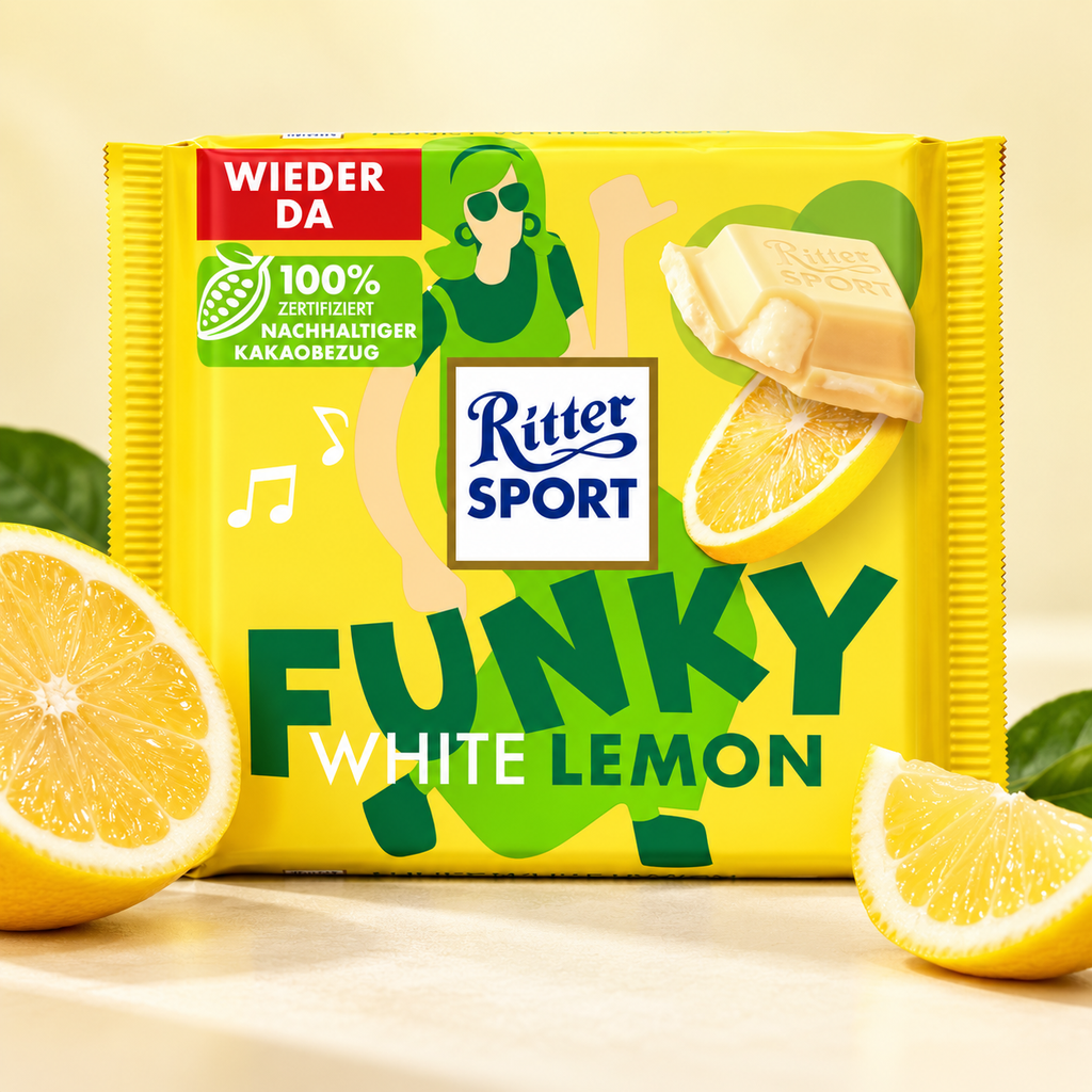 Ritter Sport White Funky Lemon 100g (Germany)