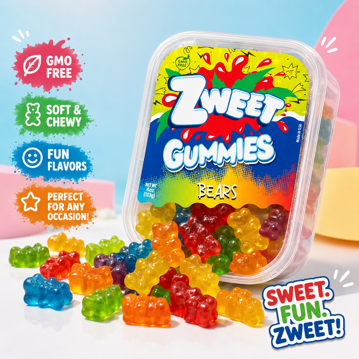 Gummy Bears | Zweet | With Tongs For Sharing