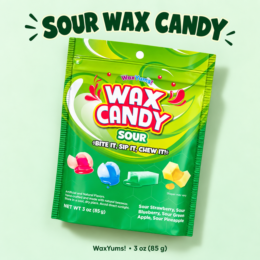 WaxYums! Chewy Gushing Sour Wax Candy Bag