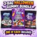 Vidal Halloween Gummy Candy 3-Bag Bundle – Eyeballs, Missing Body Parts & Gummi Bats