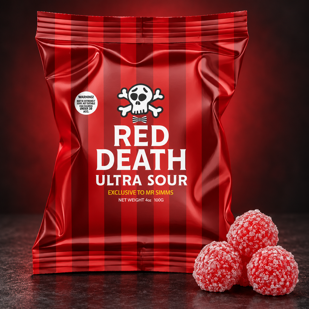 Mr. Simms Sweet Red Death Ultra Sour (100g) Imported From England