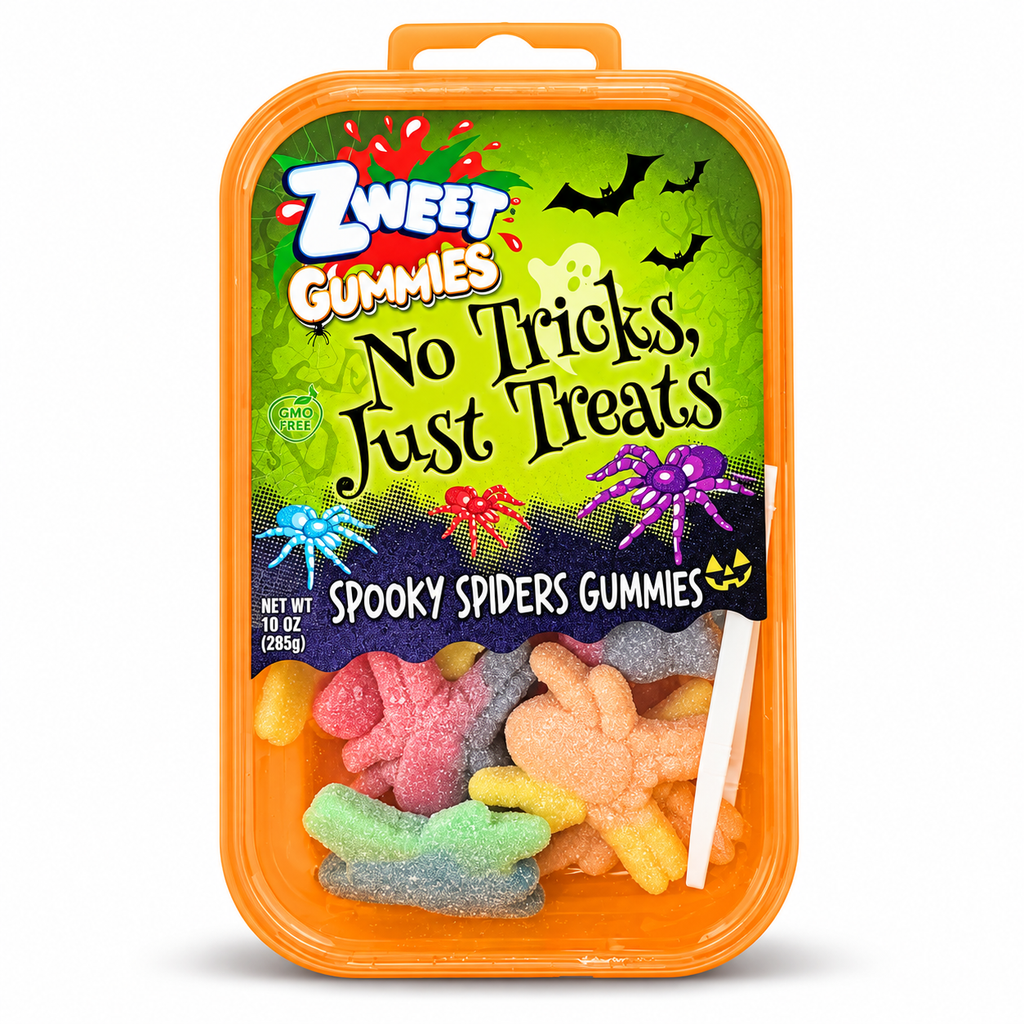 Spooky Spiders Gummy Candy 10 oz – Colorful Sugar-Coated Halloween Treats