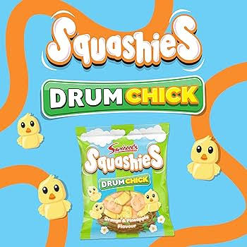 Swizzels Squashie Drum Chick Limited Edition Orange Pineapple