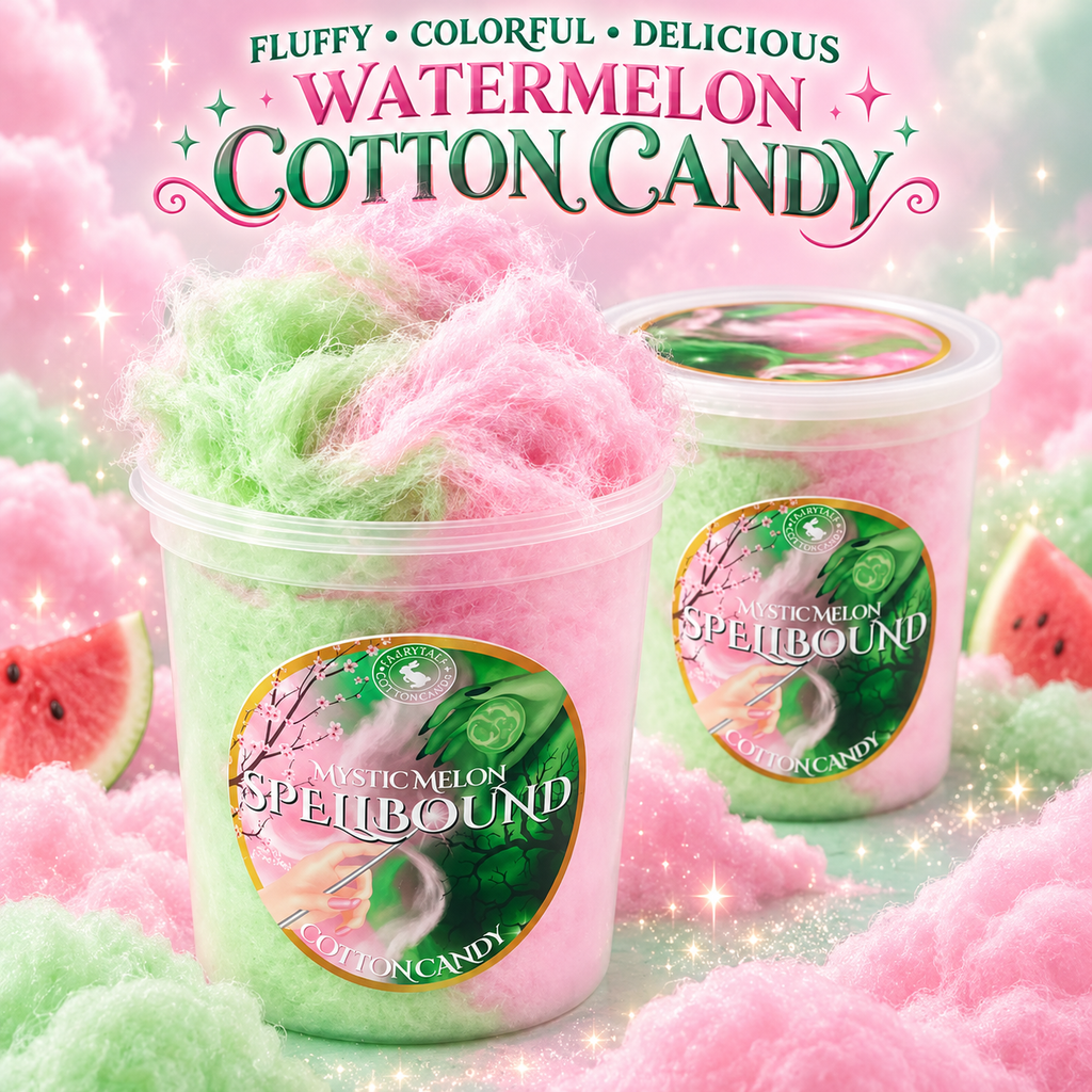 Mystic Melon Spellbound Watermelon Cotton Candy – Pink & Green Fairy Tale Treat